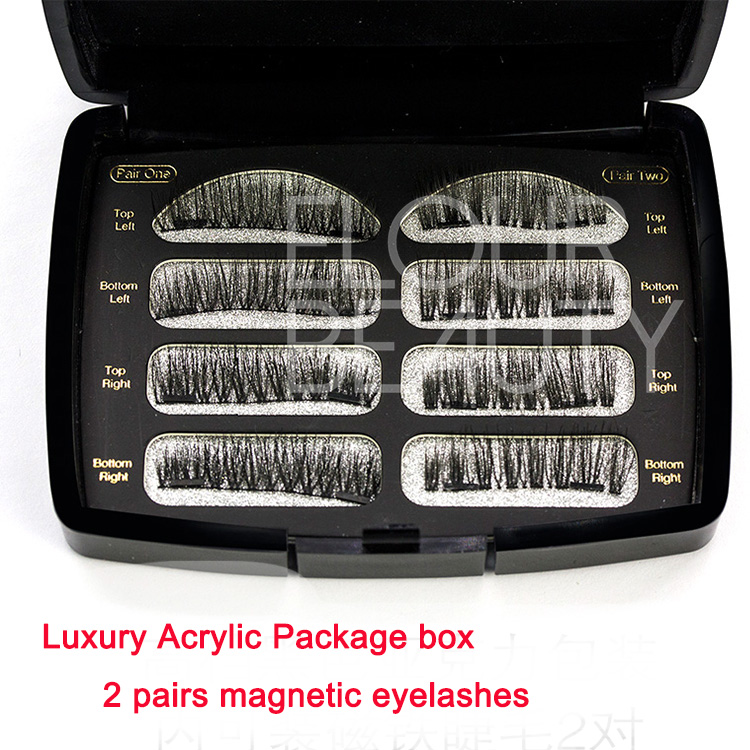 3D magnetic lashes with acrylic private label box wholesale EA90